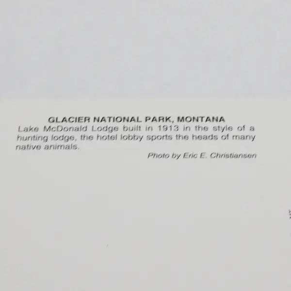 Lot Of 2 Vintage Lake McDonald Lodge Glacier National Park Montana Postcards