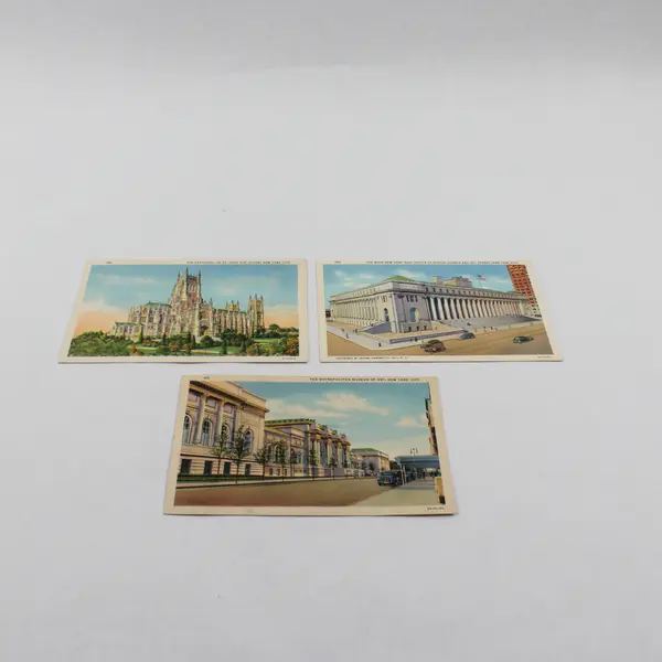 Lot Of 3 Vintage New York City Landmarks Linen Postcards Curt Teich 1930s