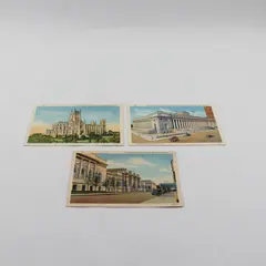 Lot Of 3 Vintage New York City Landmarks Linen Postcards Curt Teich 1930s