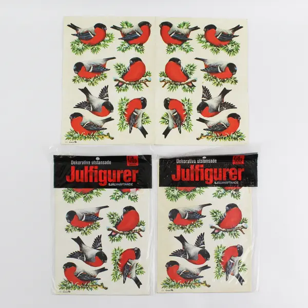 Lot Of 3 Gerhards Decorative Die-Cut Christmas Figures Self-Adhesive No. 470