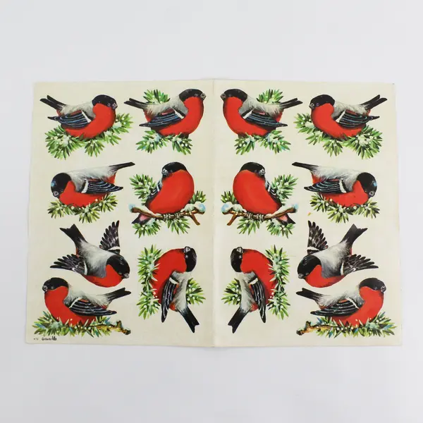 Lot Of 3 Gerhards Decorative Die-Cut Christmas Figures Self-Adhesive No. 470