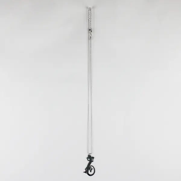 Vtg Chico's Silver-Toned Long Snake Chain with Gecko Pendant Necklace - 18"