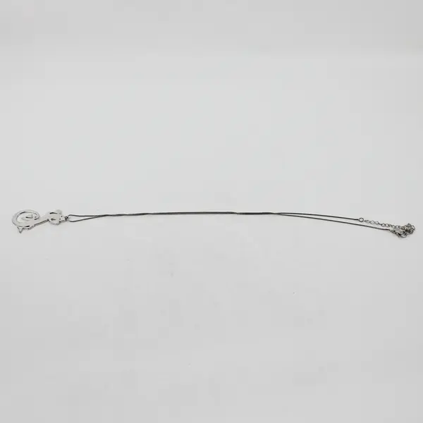 Vtg Chico's Silver-Toned Long Snake Chain with Gecko Pendant Necklace - 18"