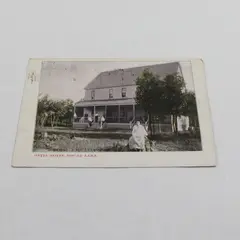Opitz Hotel Round Lake Michigan Colorized Litho Postcard 1909