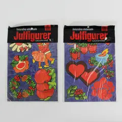 Lot Of 2 Gerhards Matching Decorative Die-Cut Christmas Figures Self-Adhesive