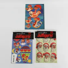 Lot Of 3 Gerhards Assorted Decorative Die-Cut Christmas Figures Self-Adhesive