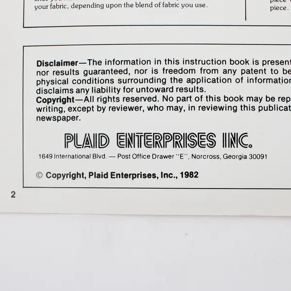 Vintage Christmas in Candlewicking Pattern Booklet from 1982, Plaid #7648 
