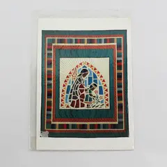 Judy Florence 1986 Guardian Angel 66" x 83" Pieced Appliqued Quilt Greeting Card