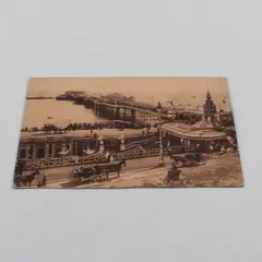 Vintage Palace Pier & Aquarium Brighton England Litho Postcard Early 1900s