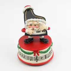 Vintage Santa Clause Piano Music Box O What A Beautiful Morning