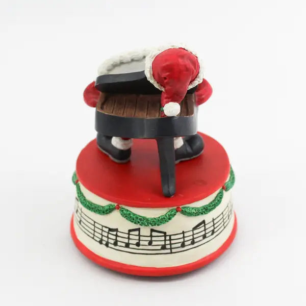 Vintage Santa Clause Piano Music Box O What A Beautiful Morning