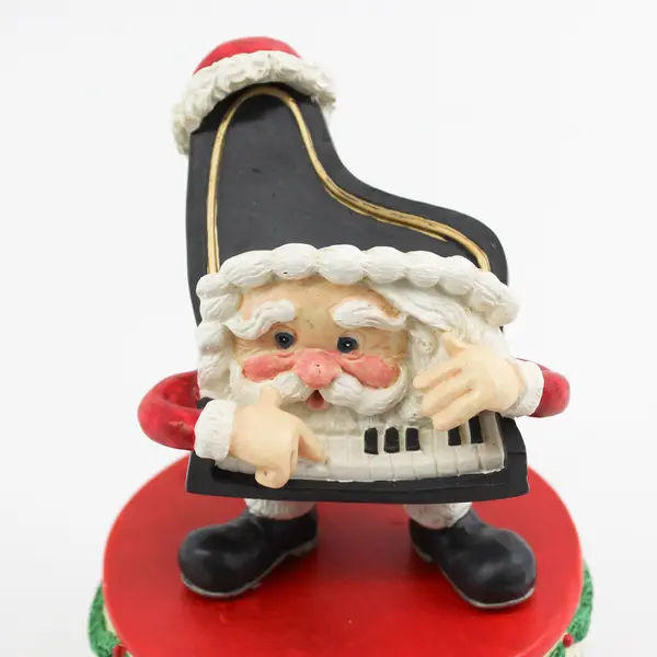 Vintage Santa Clause Piano Music Box O What A Beautiful Morning