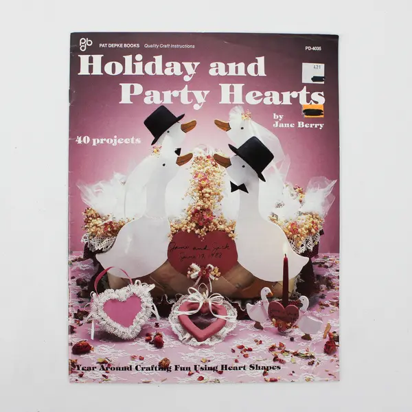 Vintage Holiday and Party Hearts Craft Instructions Booklet from 1988, #PD-4035