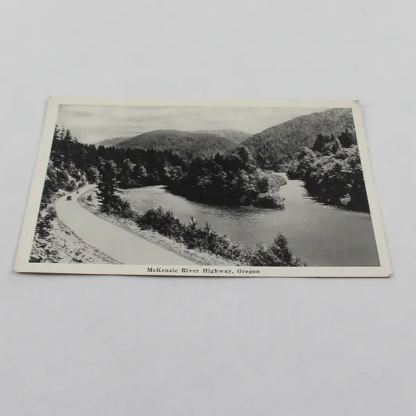 Vintage McKenzie River Highway Oregon Litho Postcard 1942