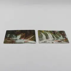 Lot Of 2 Mossbrae Falls Dunsmuir California Color Litho Postcards 1910s