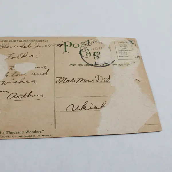 Lot Of 2 Mossbrae Falls Dunsmuir California Color Litho Postcards 1910s