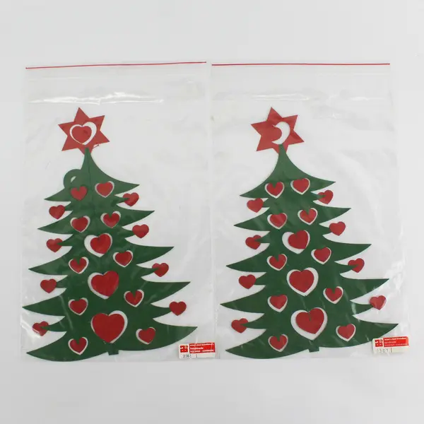 Lot Of 2 Vtg Anni & Bent Knudsen Red/Green Christmas Tree Paper Mobiles No 2361