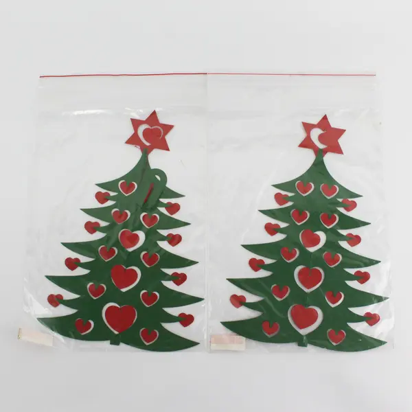 Lot Of 2 Vtg Anni & Bent Knudsen Red/Green Christmas Tree Paper Mobiles No 2361