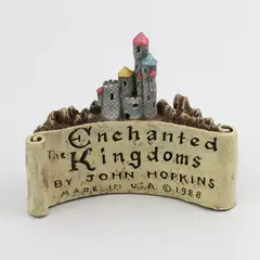 The Enchanted Kingdoms Castle John Hopkins Hand Painted Limited 1988 Sign Plaque