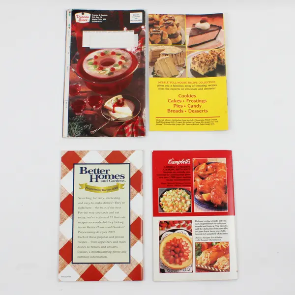 Vintage Lot of 4 Recipe Booklets 1987 - 2004 Paperback Good Condition