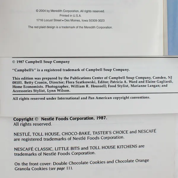 Vintage Lot of 4 Recipe Booklets 1987 - 2004 Paperback Good Condition