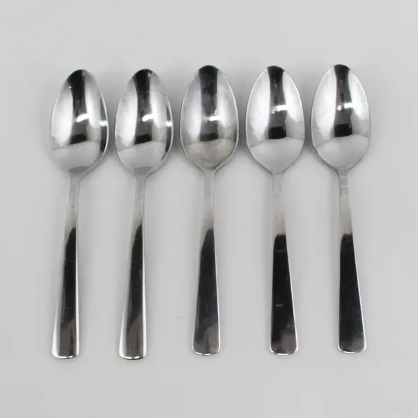 Set of 5 Oneida Aptitude Stainless Oval Soup Spoons