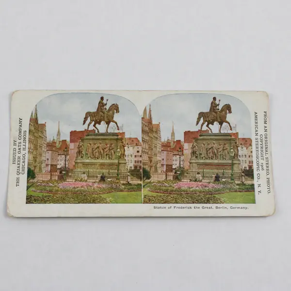 Set Of 2 Berlin Germany Color Litho Stereoviews Quaker Oats 1906