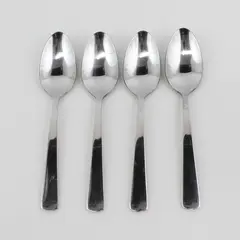 Set of 4 Oneida Aptitude Stainless Oval Soup Spoons