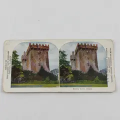 Vintage Blarney Castle Ireland Color Litho Stereoview Quaker Oats 1906