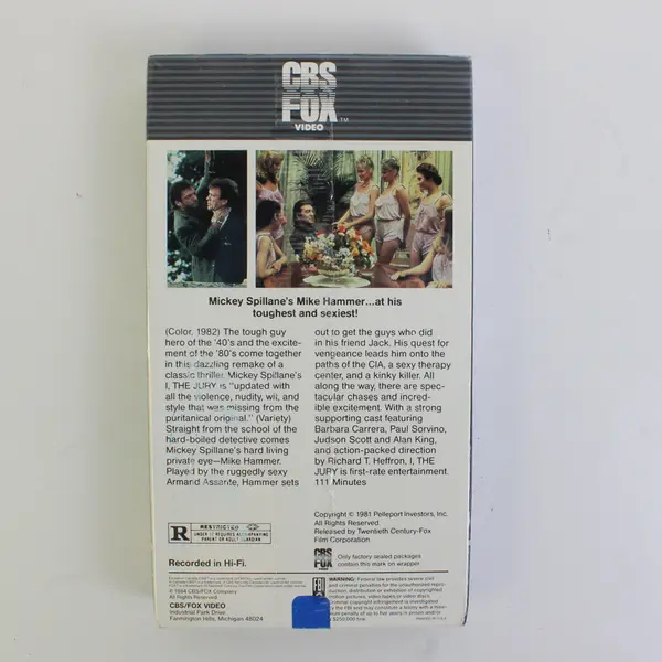 Vintage I, The Jury VHS Tape from 1984 #1186 New/Sealed