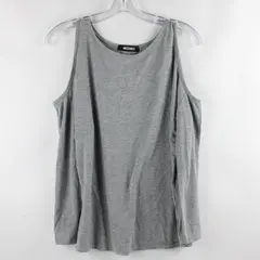 Missguided Women's Cold Shoulder Top Size 0 Small Gray