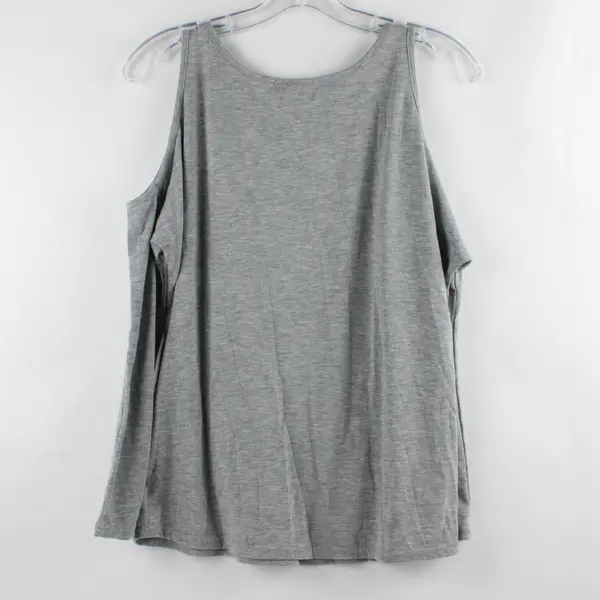 Missguided Women's Cold Shoulder Top Size 0 Small Gray