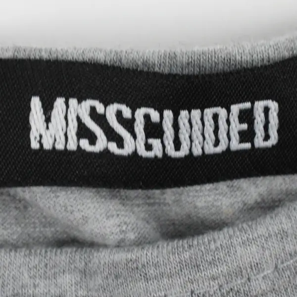 Missguided Women's Cold Shoulder Top Size 0 Small Gray