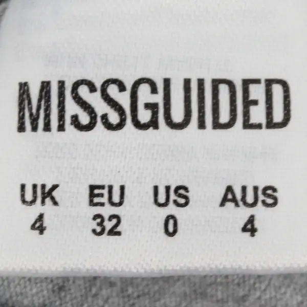 Missguided Women's Cold Shoulder Top Size 0 Small Gray