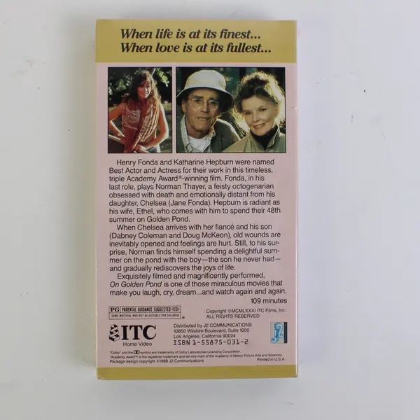 Vintage On Golden Pond VHS Tape 1988, #3856-2 New/Sealed