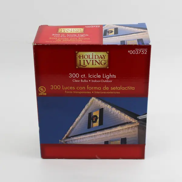 Holiday Time 300 Count 22' Christmas LIGHTS Clear Icicle String Light