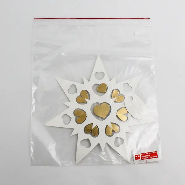 Lot Of 2 Vtg Anni & Bent Knudsen White Snowflake Paper Mobiles No 2375