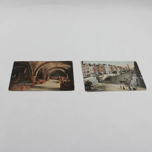 Lot Of 2 Color Litho Postcards Dublin Ireland Chester Cathedral England