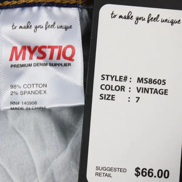 Mystiq Women's Stretch Skinny Distressed Ripped Jeans Size 7 Tag Attached