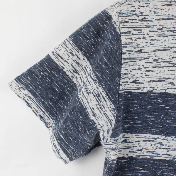 Ocean Current Shirt Youth Boys Small Blue White Striped V-neck Casual Preppy