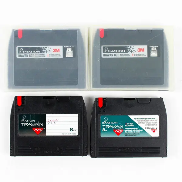 Lot of 4 Imation Travan NS 8GB Data Cartridges - Used Untested