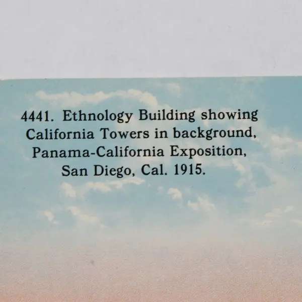 Ethnology Building Panama California Exposition San Diego 1915 Litho Postcard