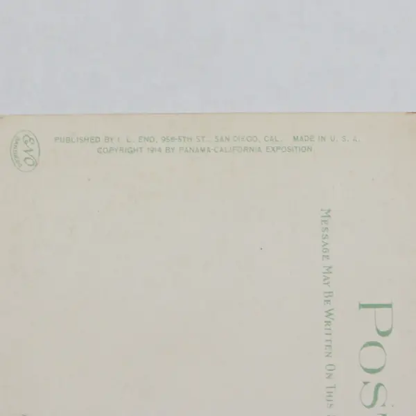 Ethnology Building Panama California Exposition San Diego 1915 Litho Postcard