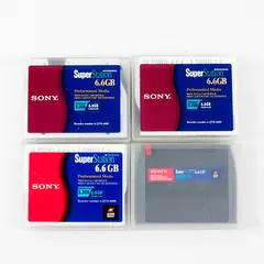 Lot of 4 Sony 6.6GB Mini Data Cartridges - Used (As-Is)