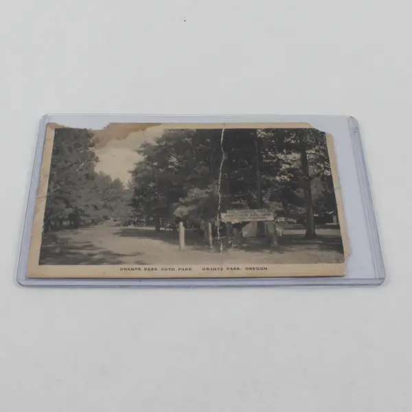 Grants Pass Auto Park Grants Pass Oregon Litho Postcard 1927 Tourist Camp