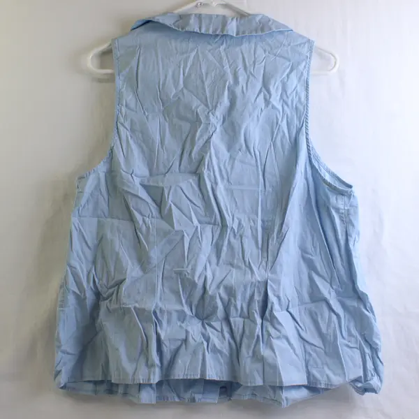 Modcloth Women's Sleeveless Blouse Size 1X Blue Button Up