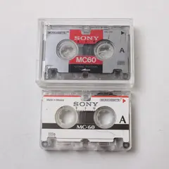 Lot of 2 Sony Microcassettes 60 Min Voice Tapes Used Untested