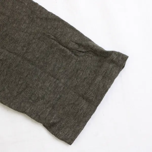 H&M Linen Women's Knit Top Long Sleeve Crop Tie Front Size Small