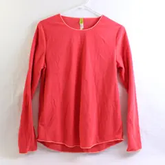 HUE Women's Fleece Pullover Top Size Medium Coral 