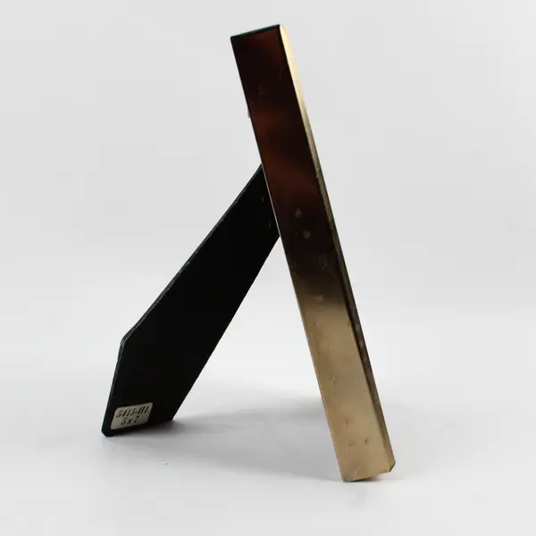 Vintage 1975 Photo Frame Gold Metal Shadow Box w/Oval Plastic Mat 6"x8"x1"